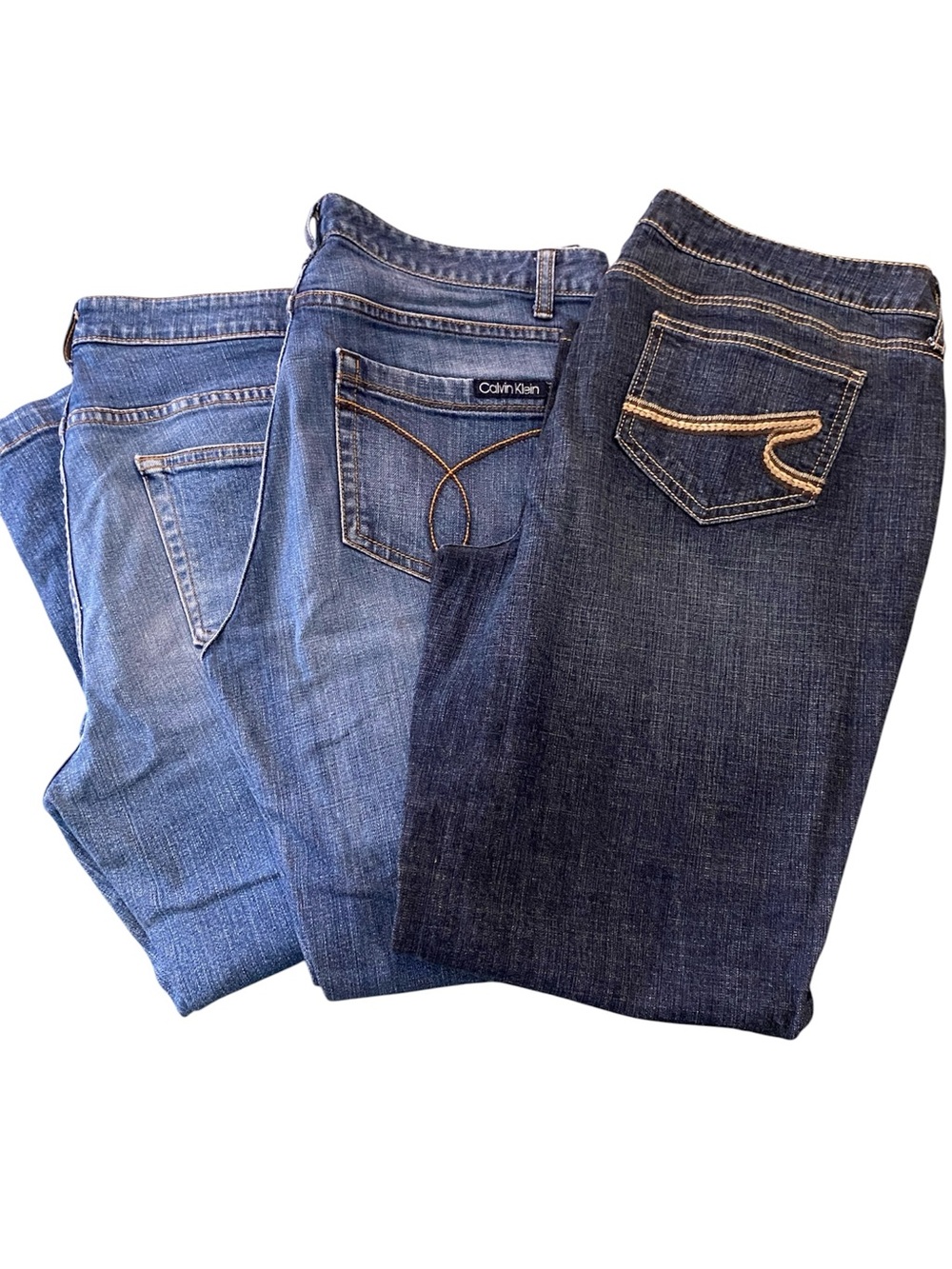 Denim Bundle (3 Pair) Calvin Klein + Apt 9 Jeans Size 12 Mixed Wash